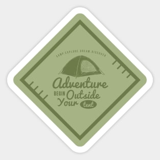 Motivation Quotes - Camp explore dream discover Sticker